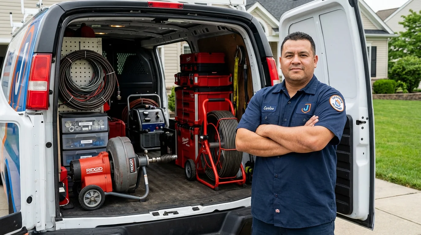 Professional drain cleaning equipment and Johns Plumbing LLC plumber in Agoura Hills