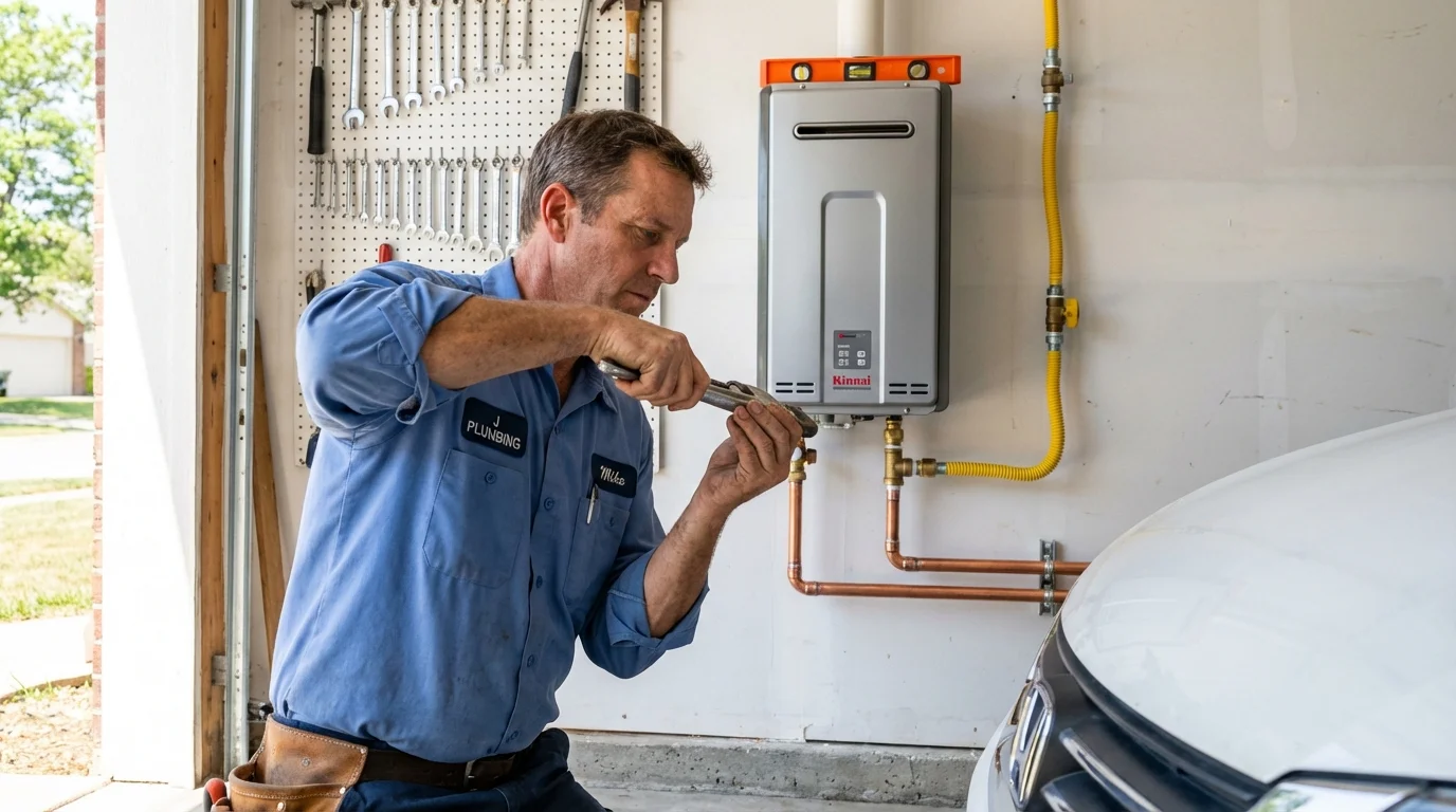 Tankless water heater installation by a Johns Plumbing LLC plumber in Agoura Hills